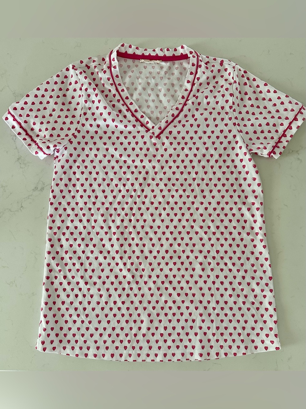 Roller Rabbit Mismatched Pajama Set with S Pink Heart and XS Blue Heart